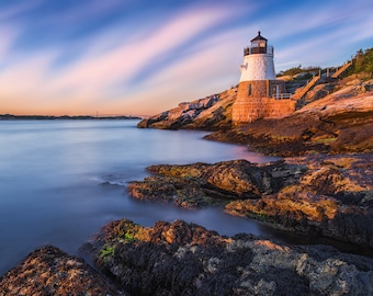 Castle Hill Lighthouse Wall Art PRINT - Newport, Rhode Island Gift - Nautical Decor - East Coast | Travel Photography by TheWorldExplored