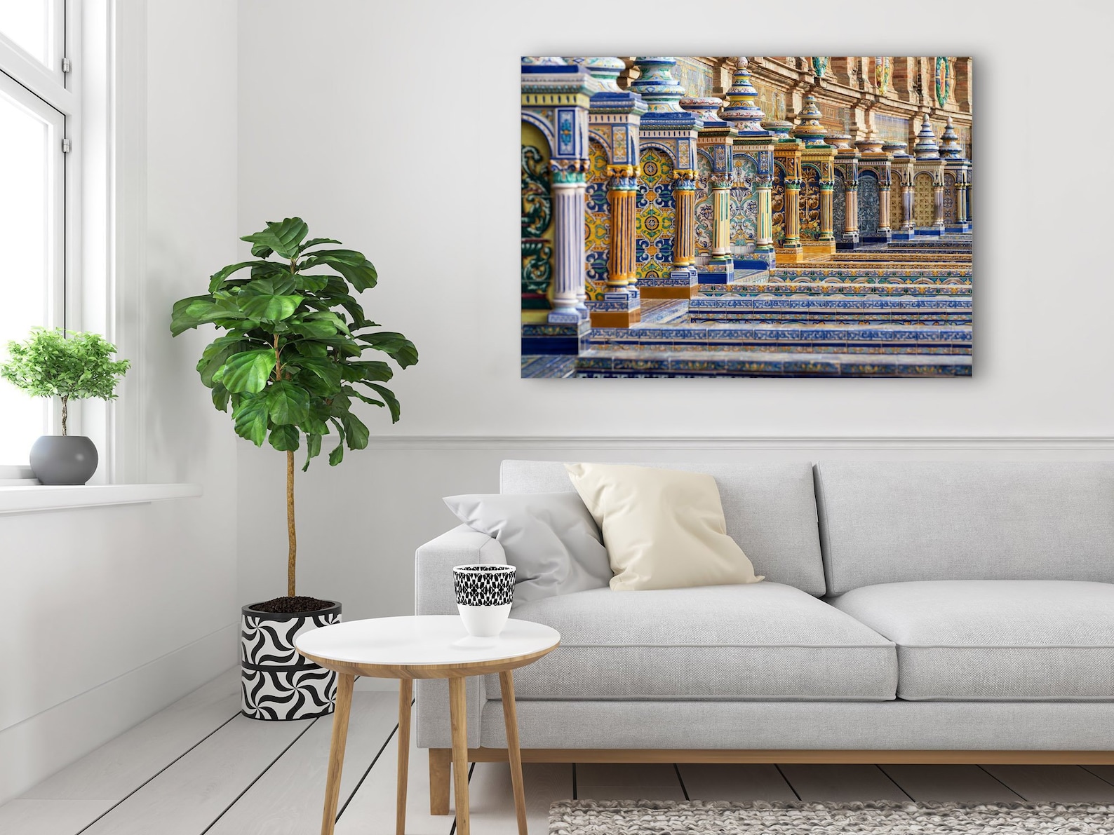 Spanish Tile Wall Art, Seville Spain, Province Alcoves, Plaza De España