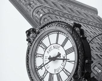Flatiron Building Print, Manhattan, New York City, New York, Fifth Avenue Building Clock | Travel Photography by TheWorldExplored