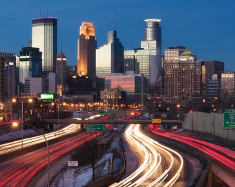 Minneapolis 35W Wall Art PRINT - Minnesota Gift - 35W Bridge - Downtown Minneapolis | Travel Photography by TheWorldExplored
