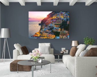 Jeweled Coast Wall Art CANVAS - Positano, Italy - Amalfi Coast Gift - Mediterranean Sea | Travel Photography by TheWorldExplored