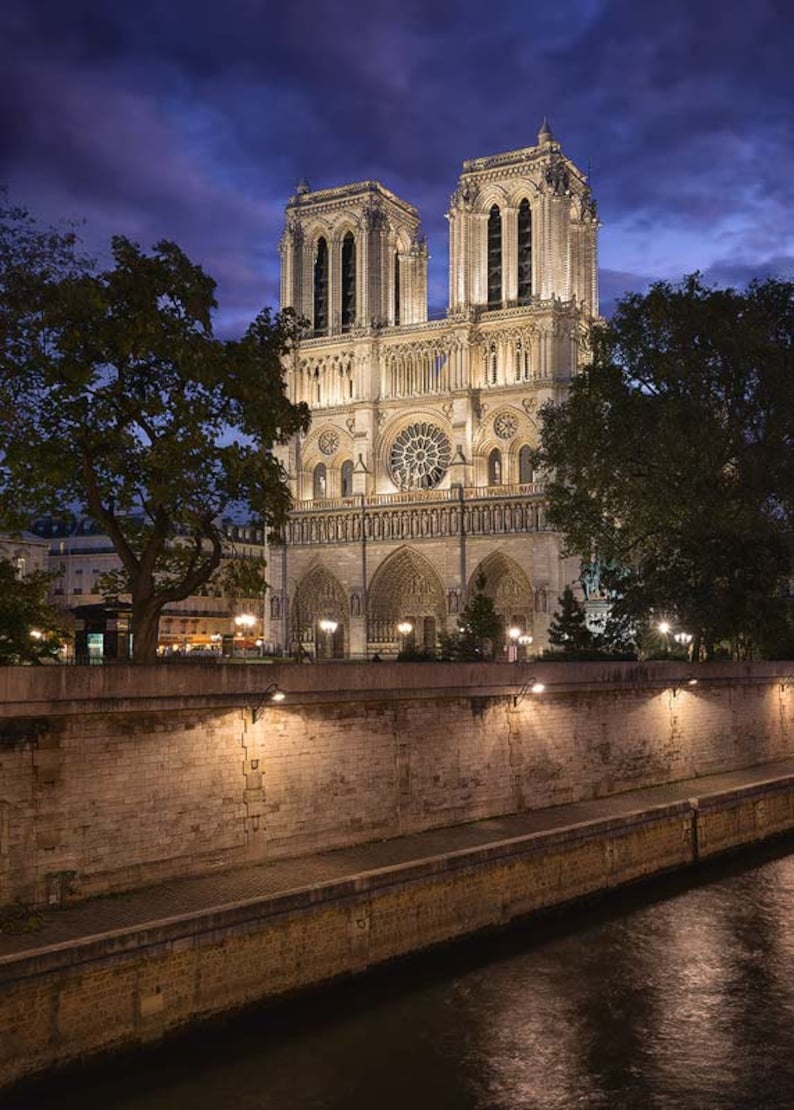Notre Dame Print Paris Photography Cathedral Gothic - Etsy