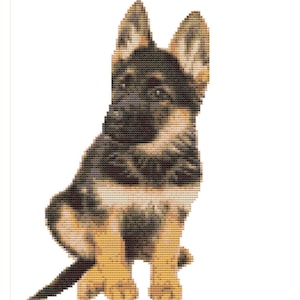 German Shepherd Cross Stitch Kit: 14 Count Aida, Anchor Threads