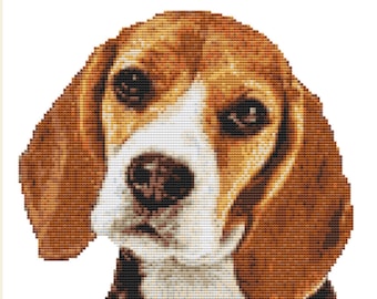 CROSS STITCH KIT- Beagle  22cm x 23 cm 14 ct Chart only or full kit