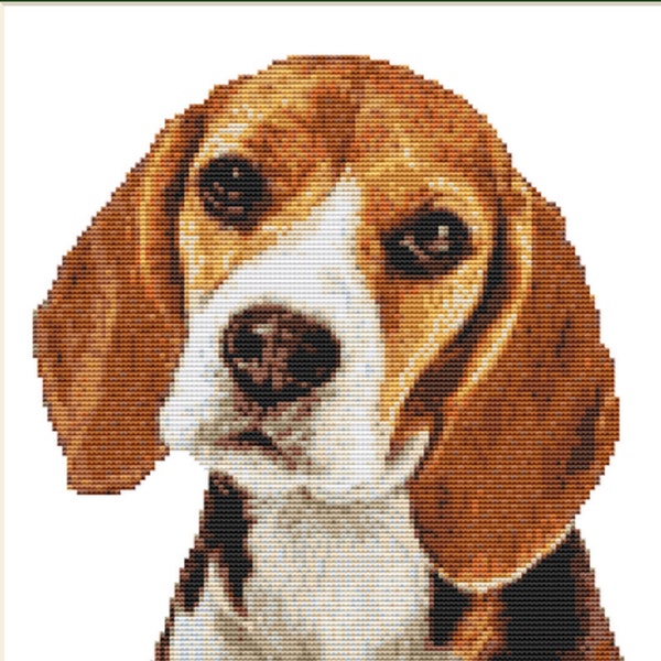 CROSS STITCH KIT- Beagle  22cm x 23 cm 14 ct Chart only or full kit