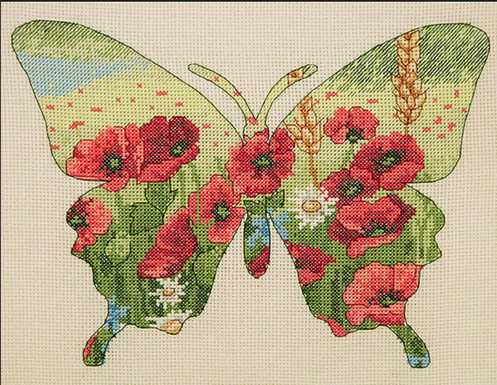 CROSS STITCH KIT Anchor Maia collection Butterfly 20cm x 26 Etsy