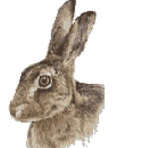 Cross Stitch kit - Hare 15cm x 25cm 14 count