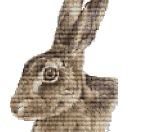 Cross Stitch kit - Hare 15cm x 25cm 14 count