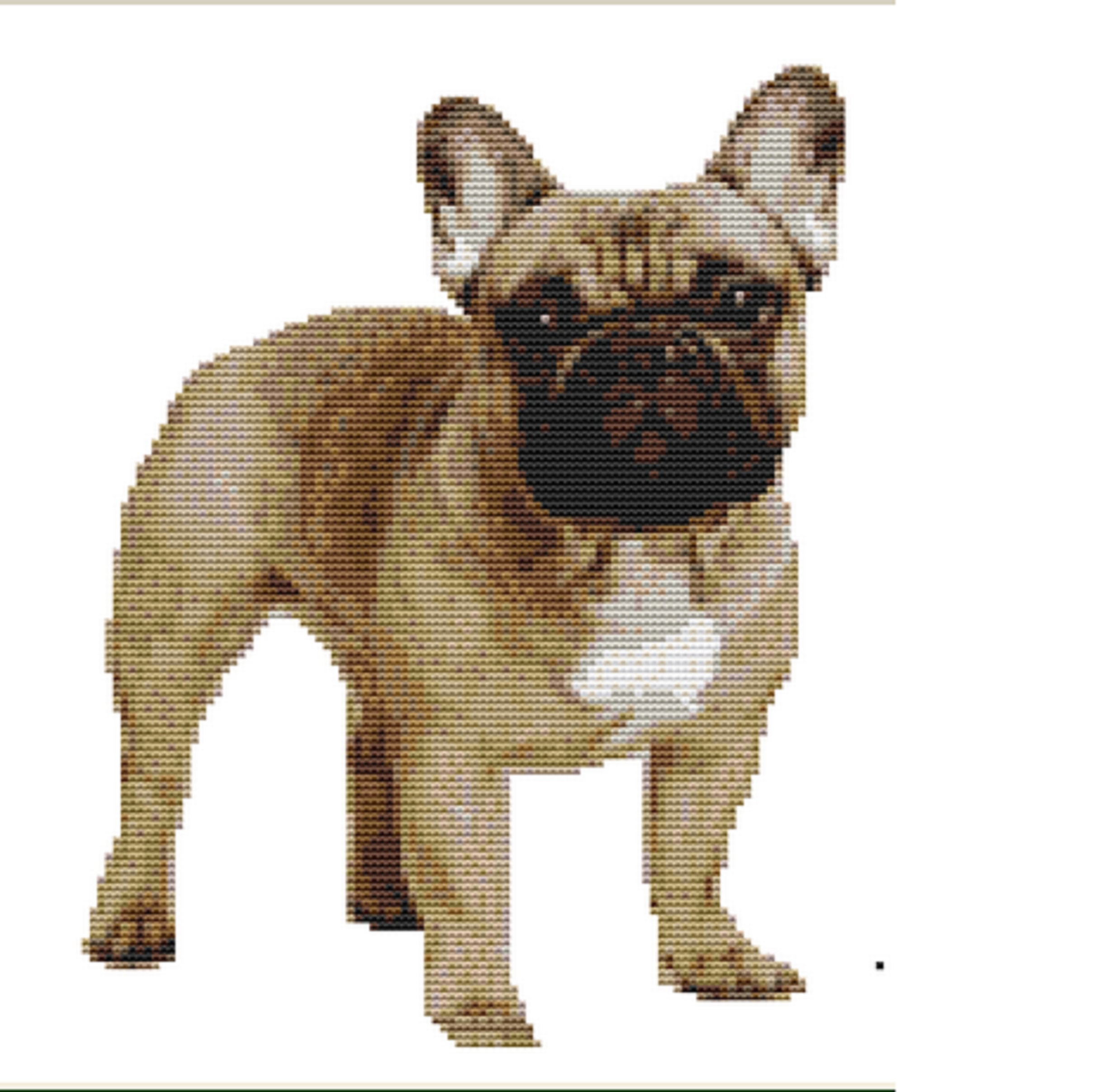 Kit Broderie Point De Croix 11CT Chien Et Papillon - Canevas Imprimé 40x50cm Pour Adultes