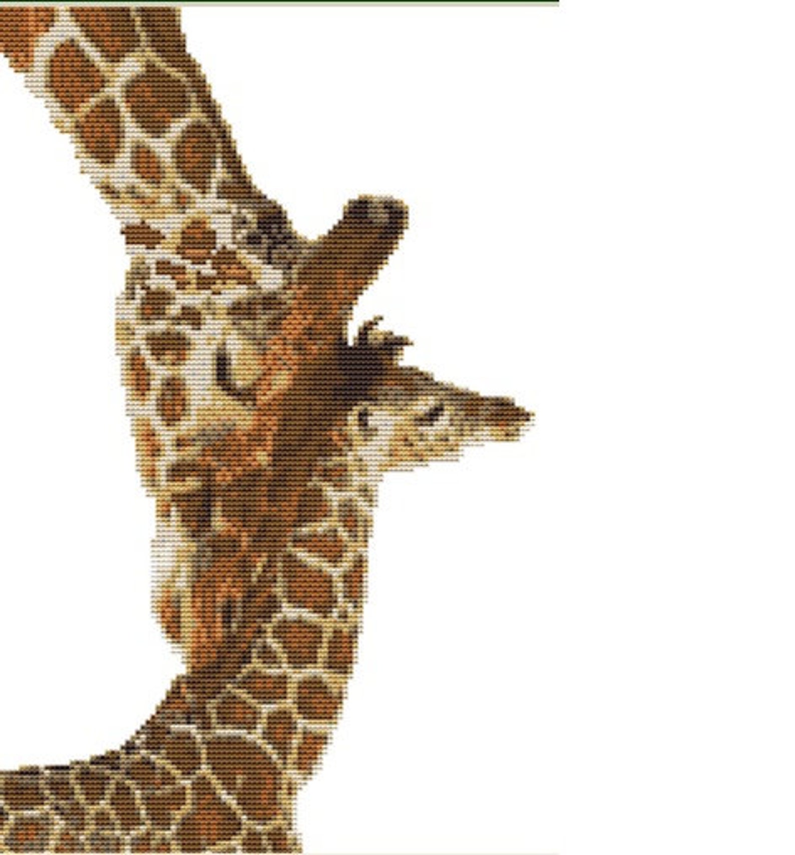 CROSS STITCH KIT Giraffes 19cm x 30 cm 14 count Etsy