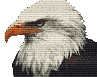 CROSS STITCH KIT- Eagle 25 cmx 22cm 14 Count Full Kit