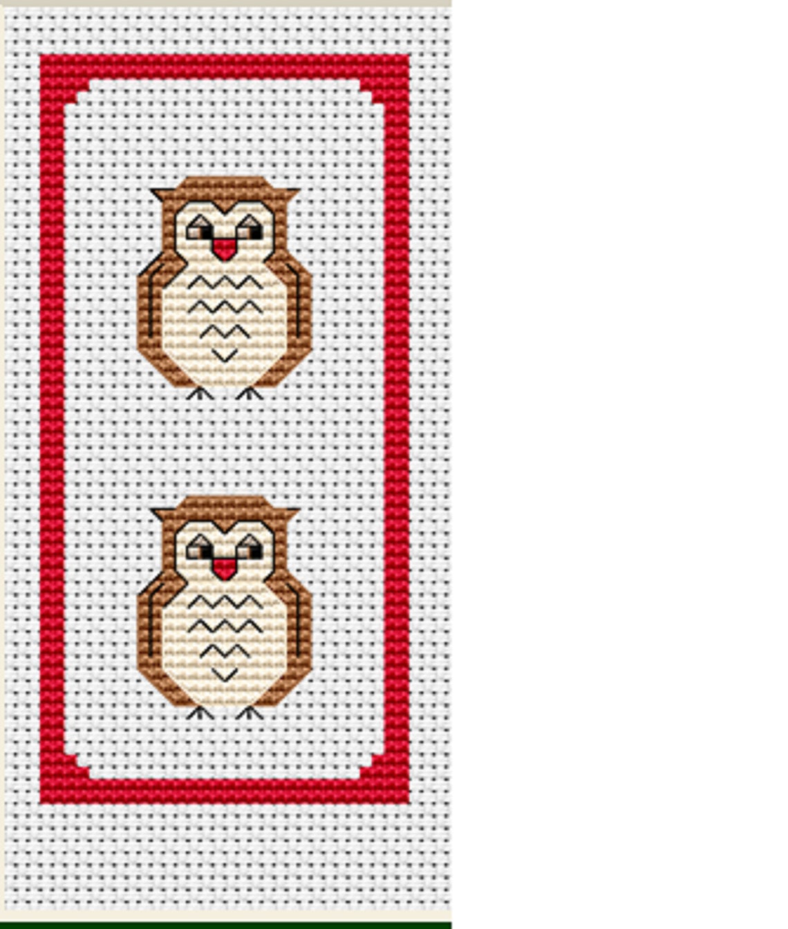 Vervaco owl birds reading bookmark cross stitch kit set2 gifts for