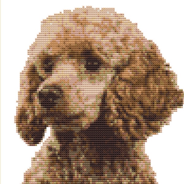 CROSS STITCH KIT- Poodle  17cm x 17 cm