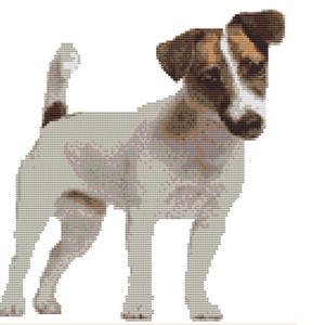 CROSS STITCH PDF -Jack Russell finished size 22 cm x 23cm
