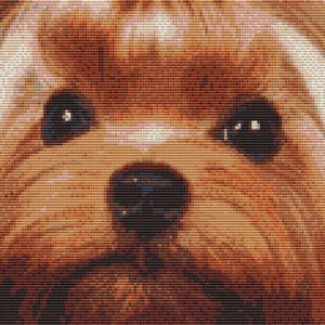 Kreuzstichpackung Yorkie Gesicht 25 cm x 21 cm