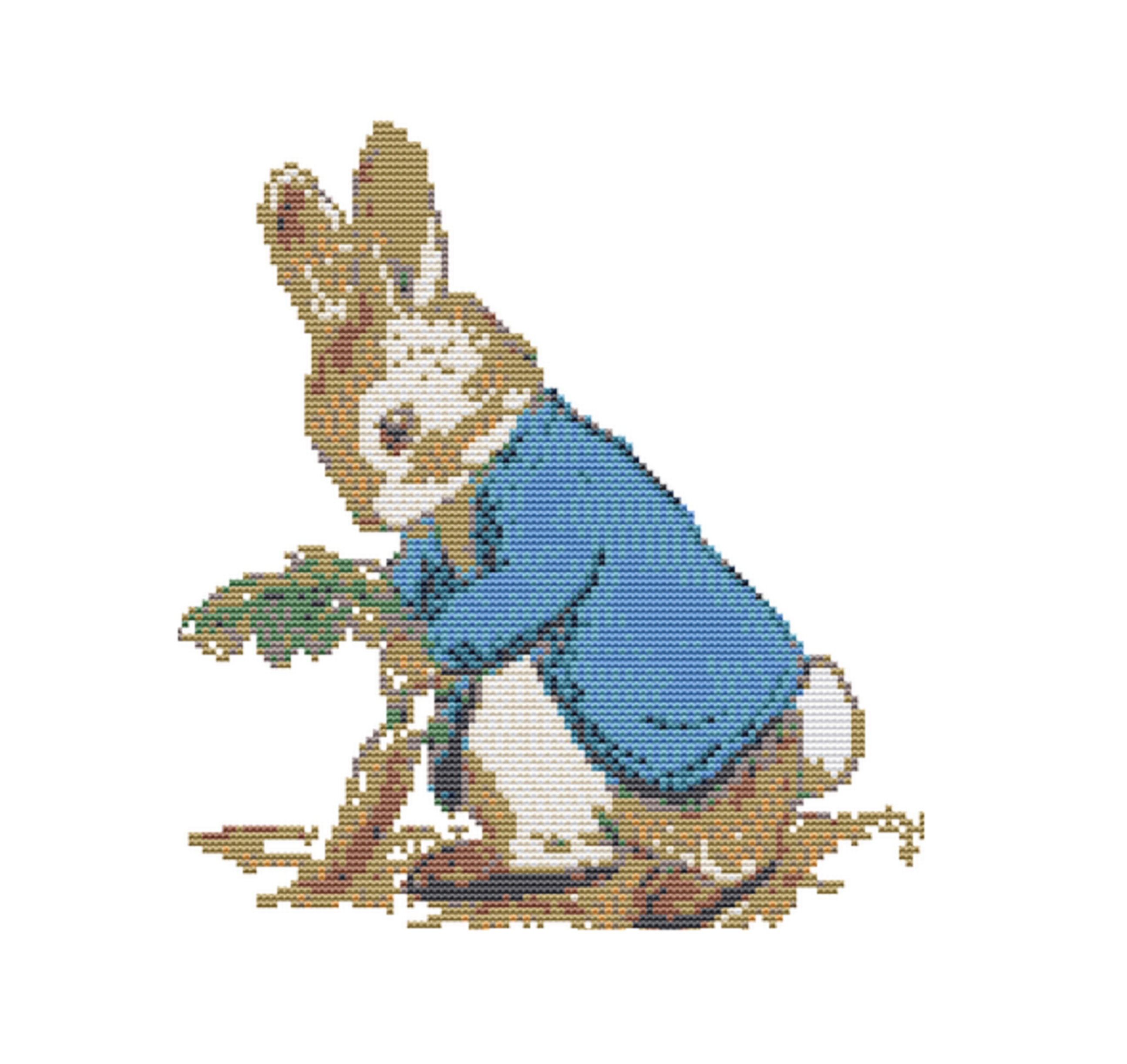 CROSS STITCH KIT Peter Rabbit 20 cm X 21cm 14 Count Etsy