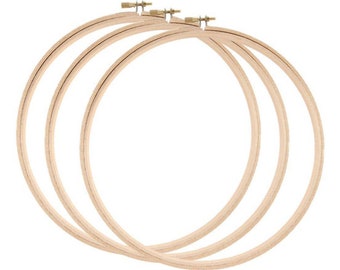 Edmunds CNEH-10N Wood Embroidery Hoop W//Round Edges 10/"-Natural