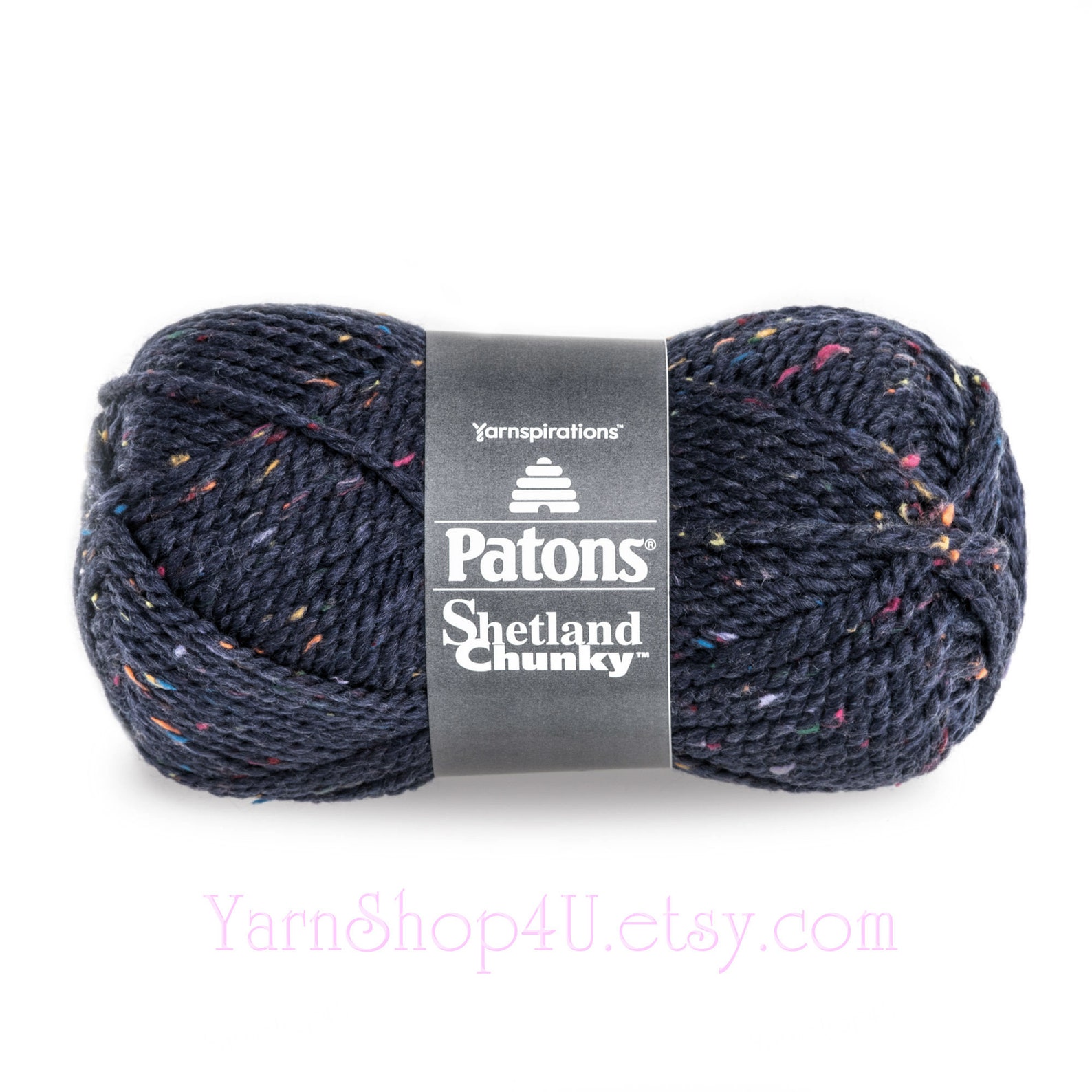 MEDIUM BLUE TWEED Patons Shetland Chunky Tweed Yarn. Bulky Etsy