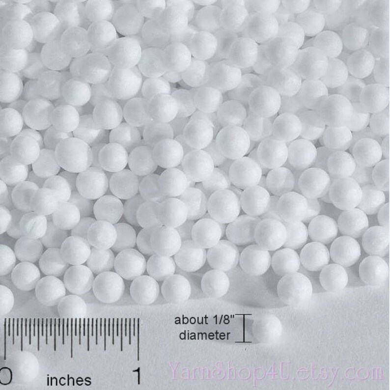 Styrofoam Beads 2.8 oz bag. SMALL 1/8 diameter Fairfield Etsy