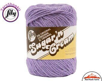 HOT PURPLE - 2.5oz | 120yd The Original Lily Sugar N Cream 100% cotton yarn