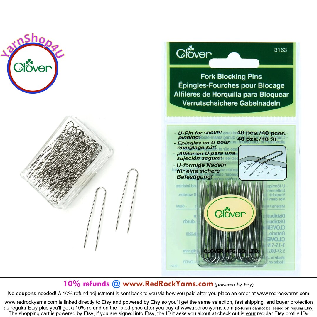 Clover Knit & Block Pins-2 10/Pkg