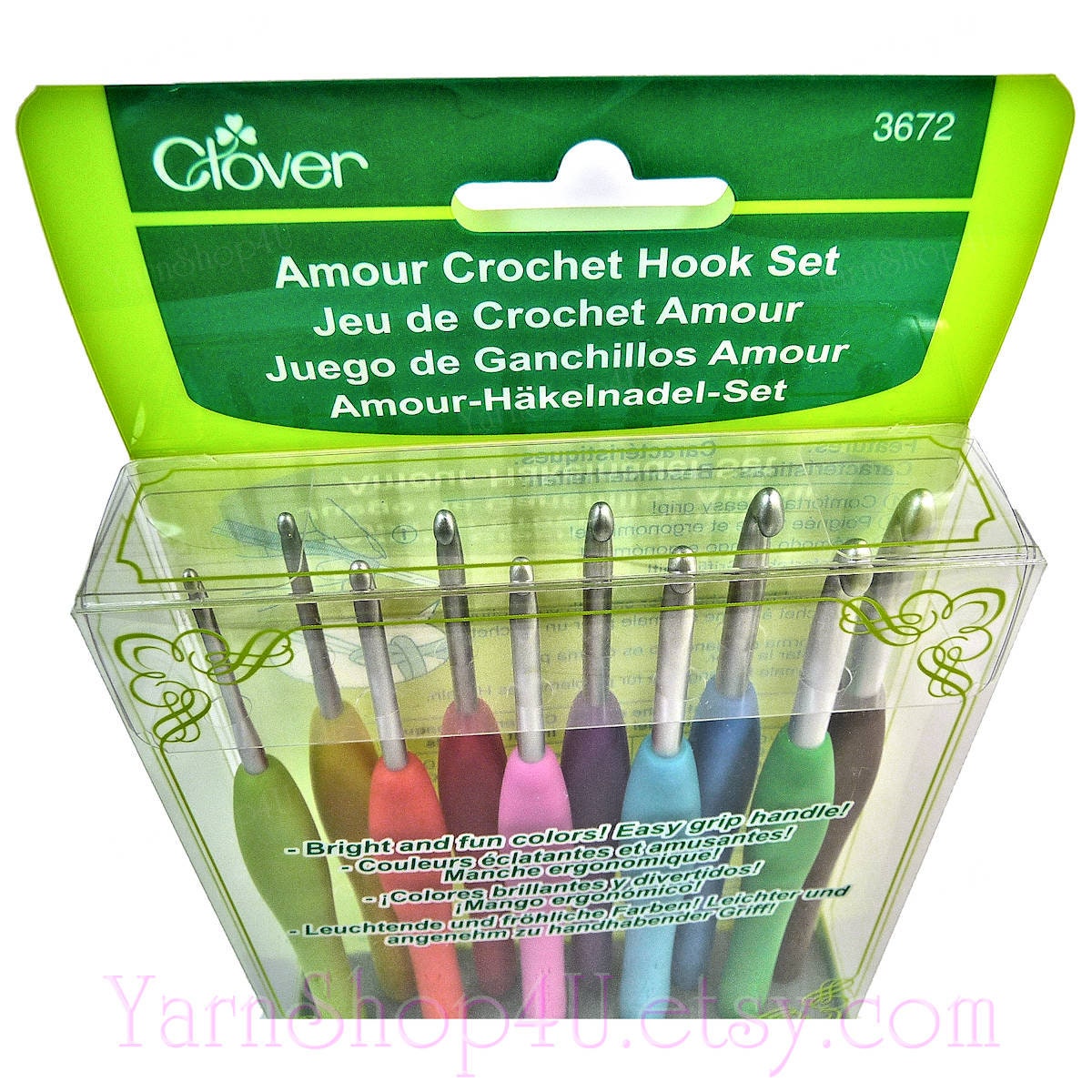 10pc Set Clover Amour Crochet Hook Set. Genuine Clover Etsy