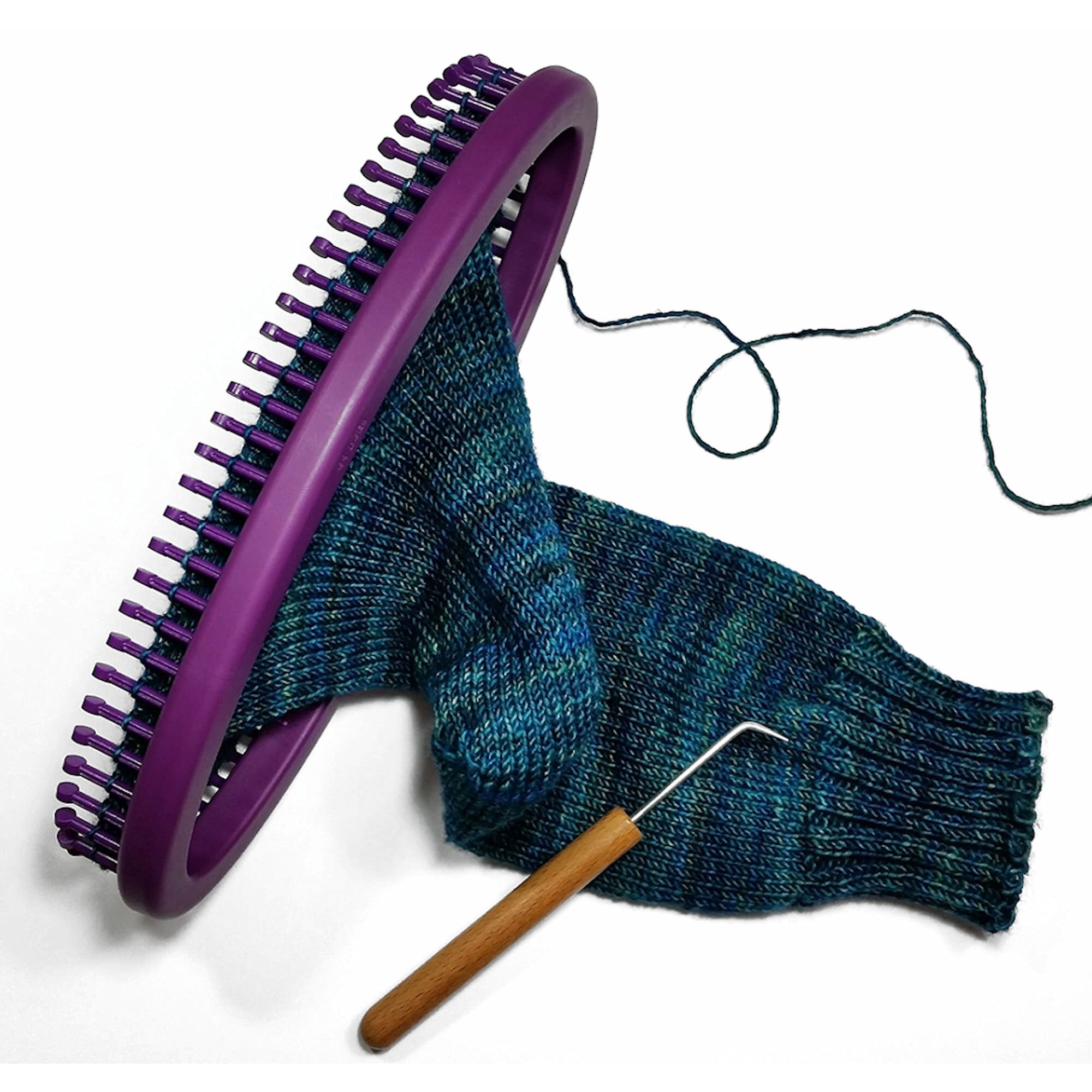 Large and Small Adult Size Fine 1/4 Gauge Knitting Board Sock Loom Set