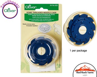 Clover Dome Threaded Needle Case. Keeps Threaded Needles Neatly stored and ready to use at any time! Clover #625