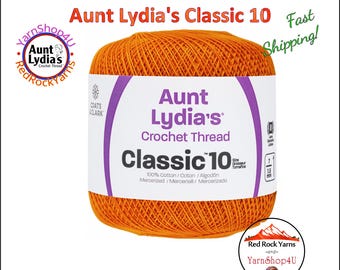 PUMPKIN - Aunt Lydia's Classic 10 Crochet Thread. 350yds. Color #154-0431
