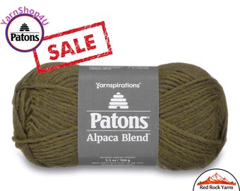 Clearance Sale! LICHEN - Patons Alpaca Blend bulky weight roving yarn. 3.5oz | 155yd. Item 24110101006 [Discontinued Color]