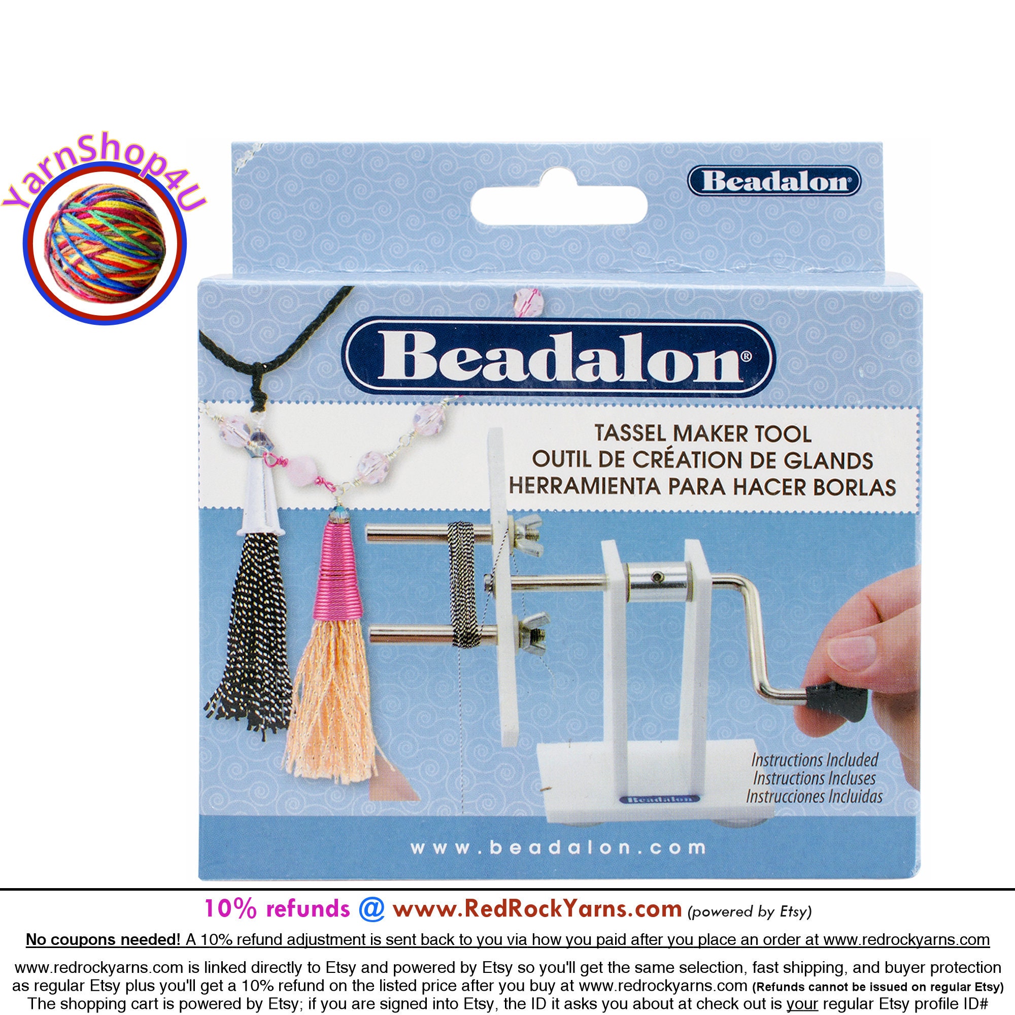 Beadalon Tassel Maker Tool. Makes tassels from about 1 to 3.5