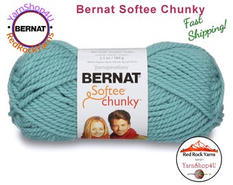 SEAGREEN Bernat Softee Chunky Yarn Super Bulky Yarn. 3.5oz | 108yds | 100% Acrylic Yarn. Item 16112828219