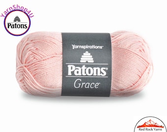 BLUSH Patons Grace yarn Light weight #3. 100% Mercerized Cotton, 1.75 oz | 136 yards (50 g | 125 m) Color #62416