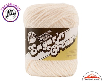 SOFT ECRU - 2.5oz | 120yd The Original Lily Sugar N Cream 100% Cotton Yarn (2.5 ounce / 120 yards)