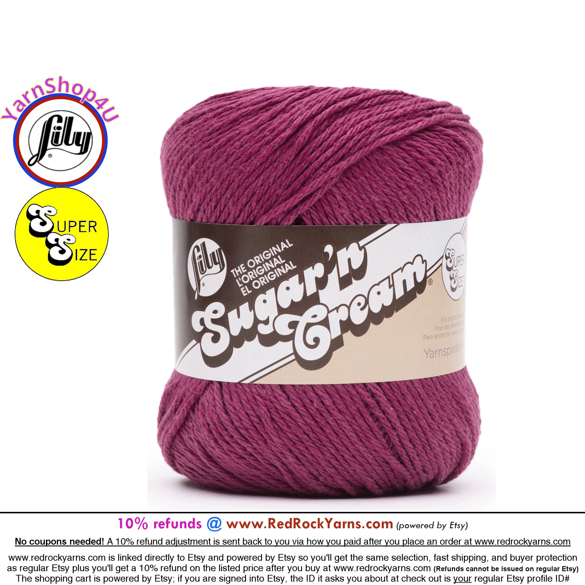  Lily Sugar 'N Cream Super Size Yarn 100% Cotton 3 oz Earth  Ombre Set of 22