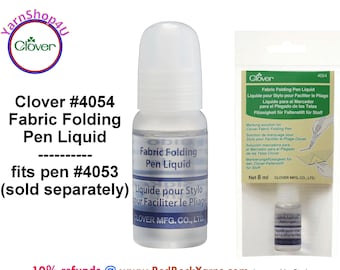 Fabric Folding Pen Liquid. Marking solution for the Clover Fabric Folding Pen, sold separately. Clover SKU: 4054