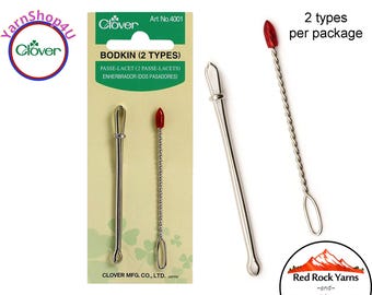 BODKINS - Used to pull cord, Elastic and more through casings. Includes 2 Bodkins: Binding and Head. For Threading elastic and more! #4001
