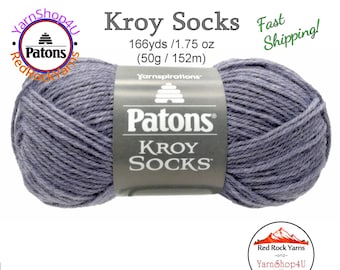 PLUM - Patons Kroy Socks Yarn is 1.75oz | 166yds Super Fine Weight (1) Sock Yarn. 75/25% Wool/Nylon (50g | 152m). Color 55741
