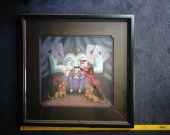 The Joker and Harley Quinn in "Wild Cards". Framed, Rare Batman Series print #180. (Save the shipping with Local pick up/delivery; ask us!)