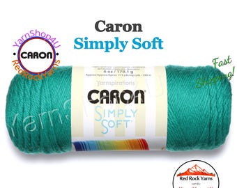 COOL GREEN - Caron Simply Soft 6oz / 315yds (170g / 288m) 100% Acrylic yarn. Item H970039770