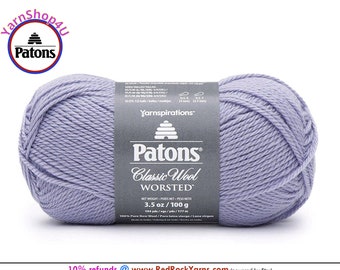 MISTY THISTLE - Patons Classic Wool Worsted Yarn Medium Weight (4). 100% wool yarn. 3.5oz | 194 yards (100g | 177m)