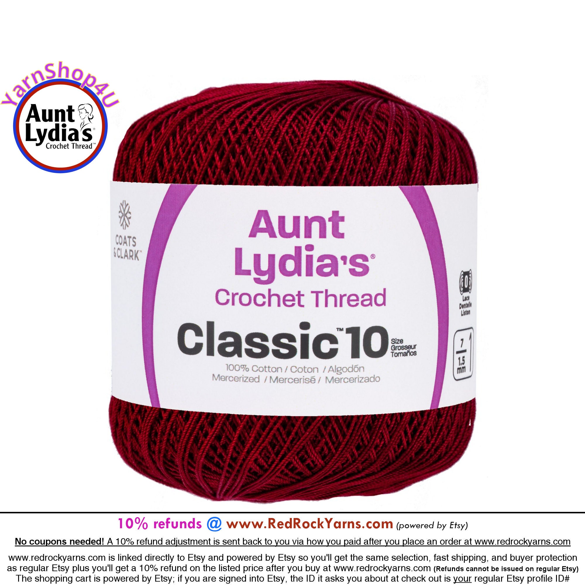 Soft Classic Solid Yarn by Loops & Threads - Solid Color Yarn for Knitting,  Crochet, Weaving, Arts & Crafts - Wine, Bulk 12 Pack 