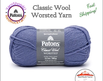 SOFTENED PANSY - Patons Classic Wool Worsted Yarn Medium Weight (4). 100% wool yarn. 3.5oz | 194 yards (100g | 177m)