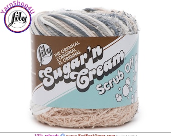 CREAM Lily Scrub Off - 2.6oz | 106yds of Lily Sugar'n Cream 100% Textured Cotton Yarn