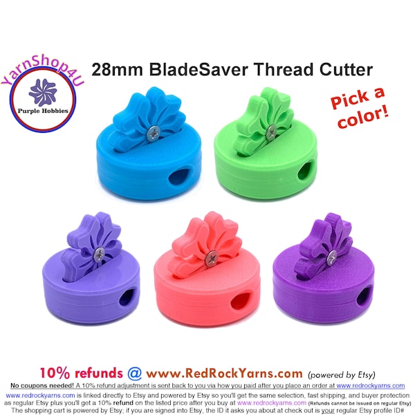 BladeSaver Thread Cutter - repurpose your old 28mm rotary blade (28mm blade not included)