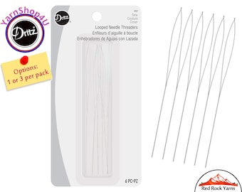 Dritz Looped Needle Threaders. 6 wire threaders per package. 4-1/8" long. #252
