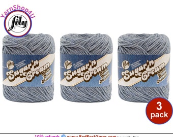 STONEWASH 3 Pack! 2.5oz | 120yd The Original Lily Denim Sugar N Cream. 3 Skeins Bulk Buy!