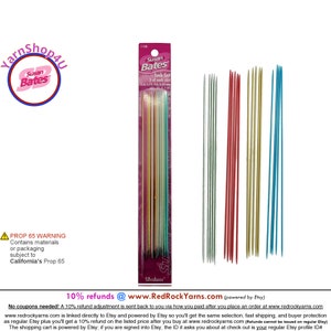 Susan Bates DPN Sock Set, 4 sizes (5 needles per size). Aluminum Double Pointed Needles