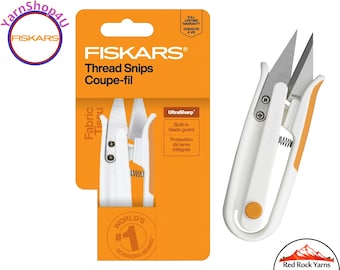 FISKARS Ultrasharp Thread Snips - Large extra sharp snips with Spring Action Sharp Stainless Steel Blades and Built in blade guard. #140180