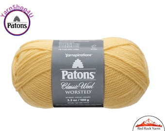 SUNSHINE - Patons Classic Wool Worsted Yarn Medium Weight (4). 100% wool yarn. 3.5oz | 194 yards (100g | 177m)